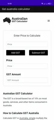 Gst australia calculator android App screenshot 2